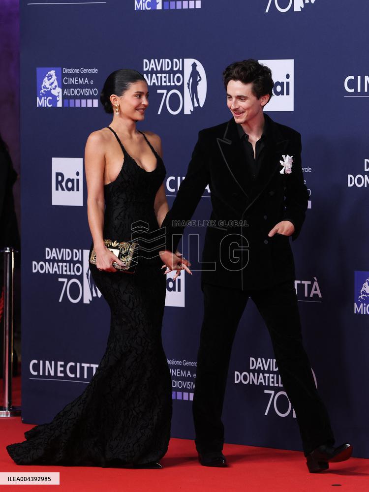 Kylie Jenner And Timothée Chalamet At 70th David Di Donatello - Rome