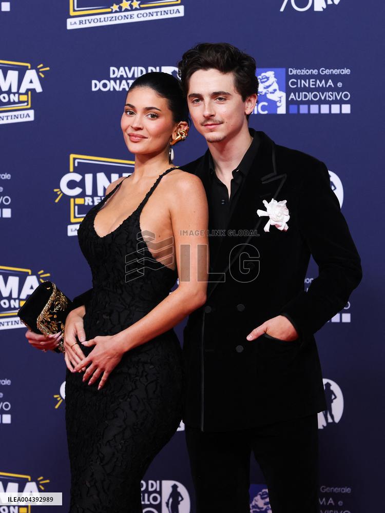 Kylie Jenner And Timothée Chalamet At 70th David Di Donatello - Rome