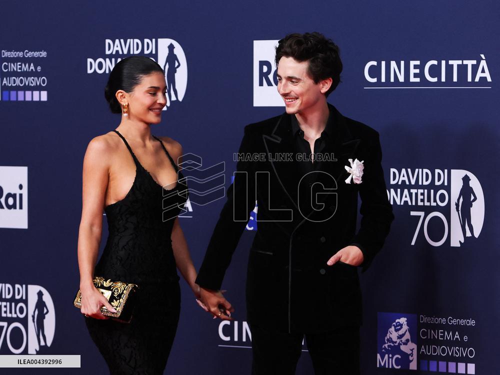 Kylie Jenner And Timothée Chalamet At 70th David Di Donatello - Rome