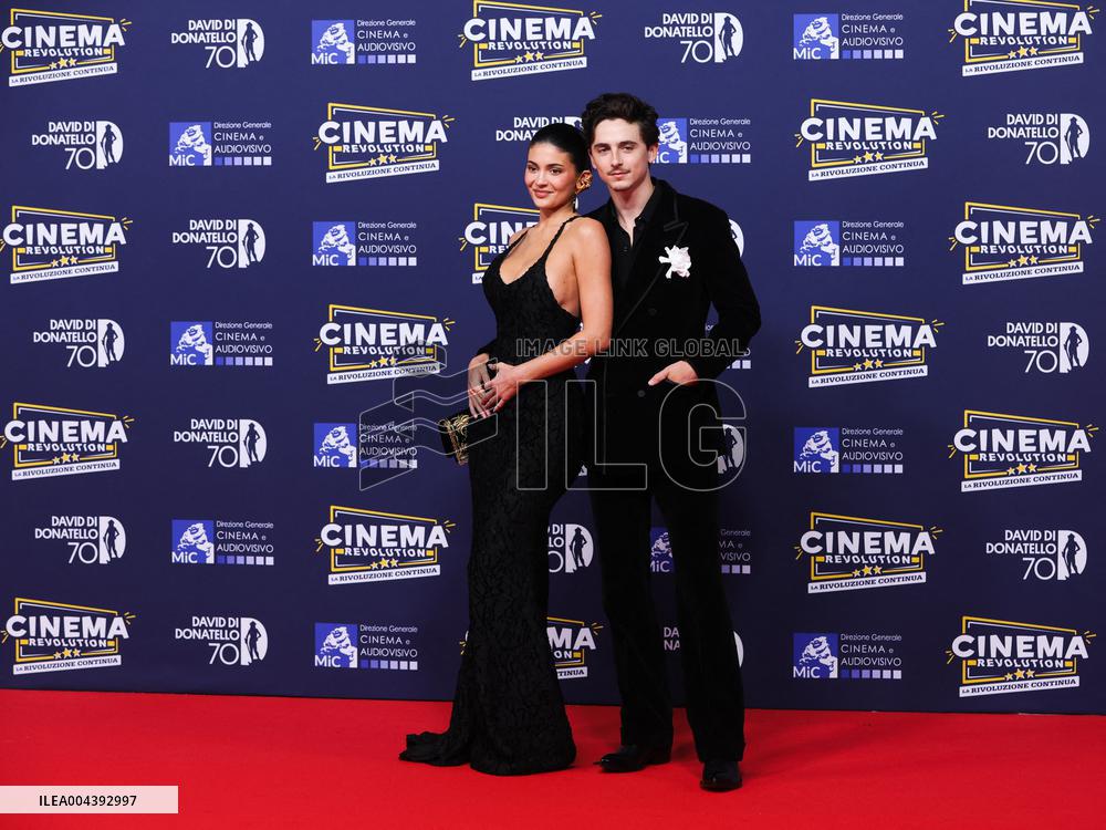 Kylie Jenner And Timothée Chalamet At 70th David Di Donatello - Rome