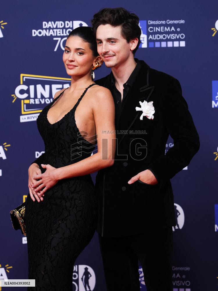 Kylie Jenner And Timothée Chalamet At 70th David Di Donatello - Rome