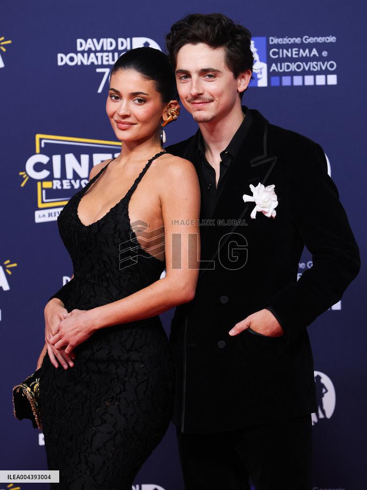 Kylie Jenner And Timothée Chalamet At 70th David Di Donatello - Rome