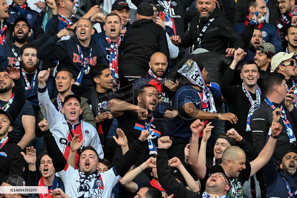 PSG Ultras At Match Between PSG And Arsenal - Paris