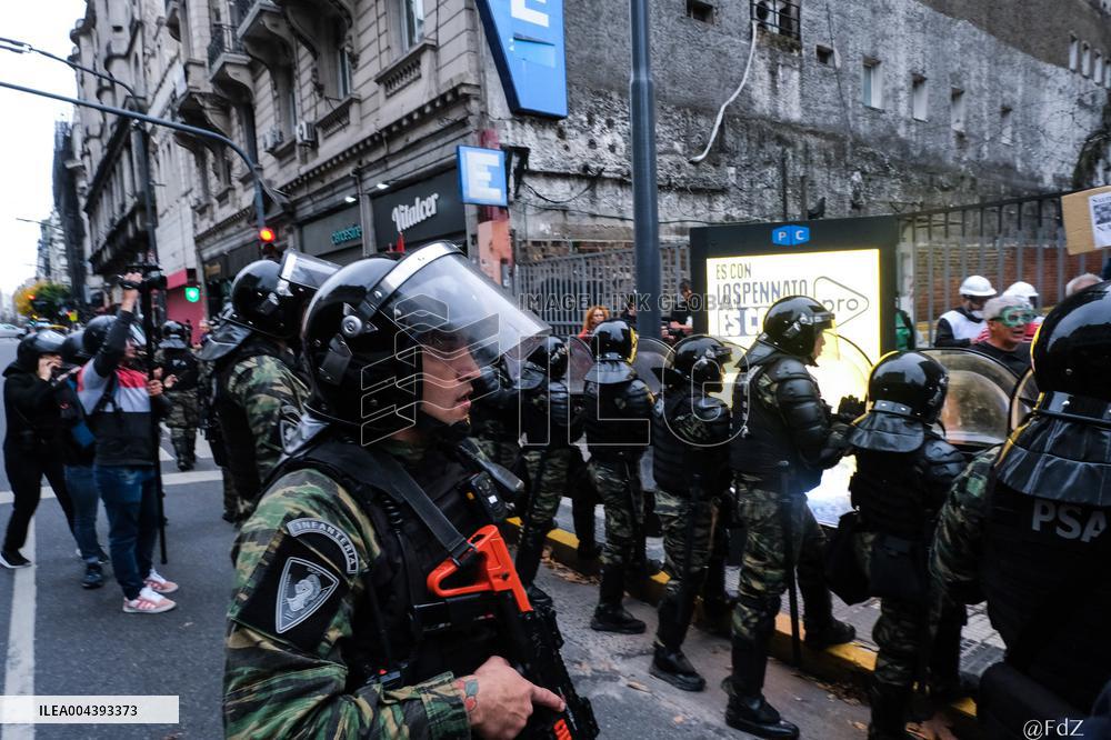 Milei's Violent Repression Of A Pensioners Protest In Argentina