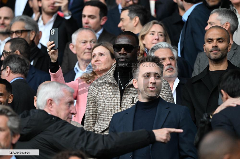Omar Sy At PSG v Arsenal - Paris