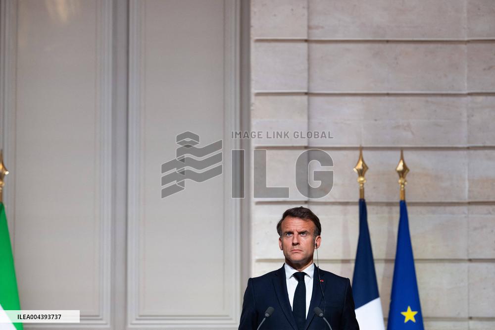 President Macron And Syrian President al-Sharaa Press Conference - Paris