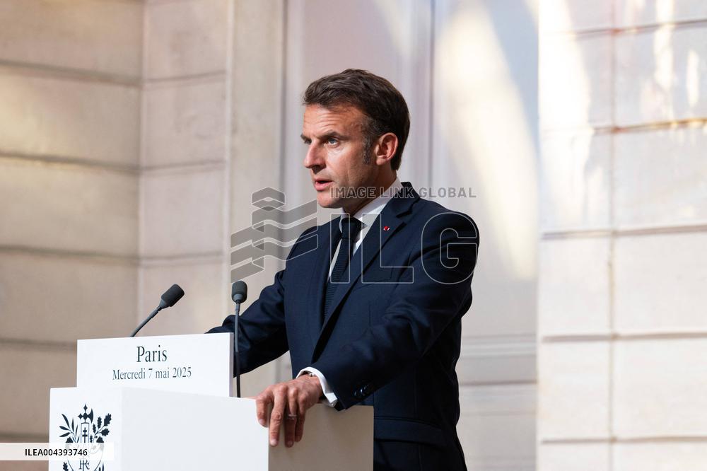 President Macron And Syrian President al-Sharaa Press Conference - Paris