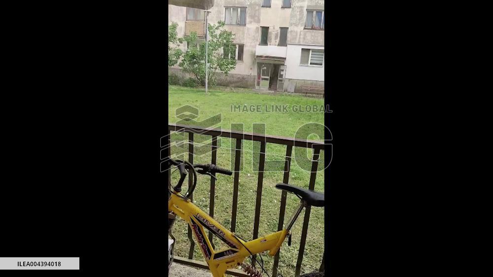 Serbia: Large Hail Falls in Zaječar