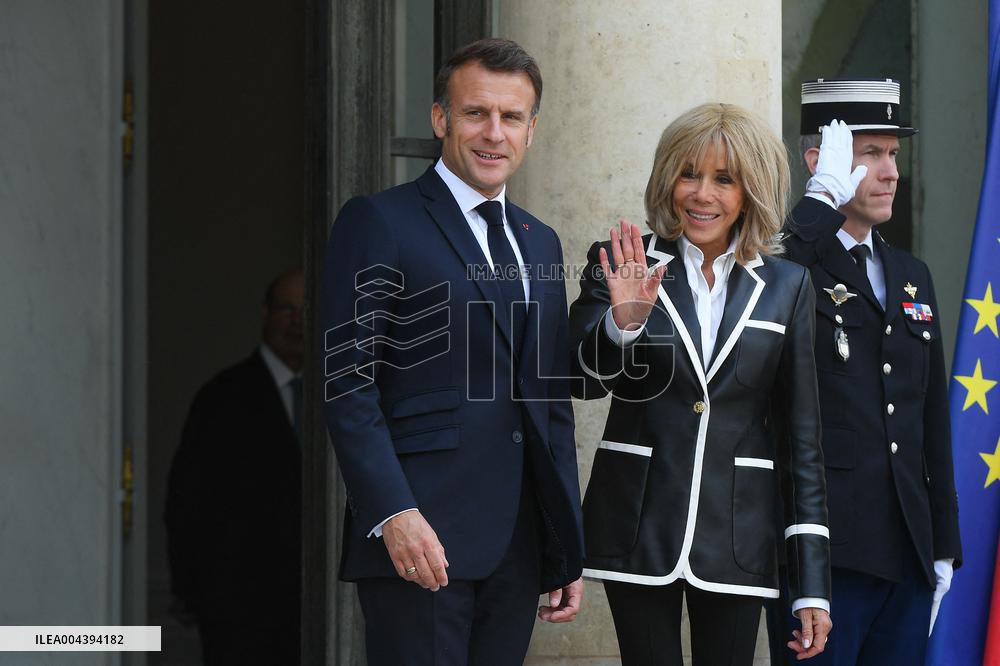 President Macron Hosts Ecuadorian President Daniel Noboa - Paris