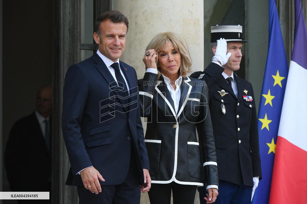 President Macron Hosts Ecuadorian President Daniel Noboa - Paris