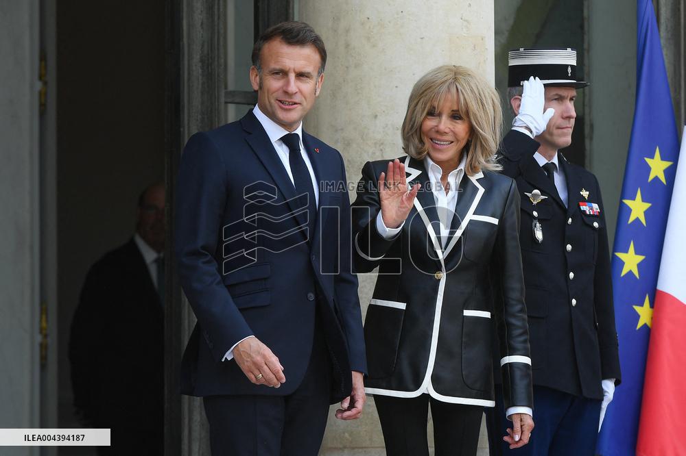President Macron Hosts Ecuadorian President Daniel Noboa - Paris