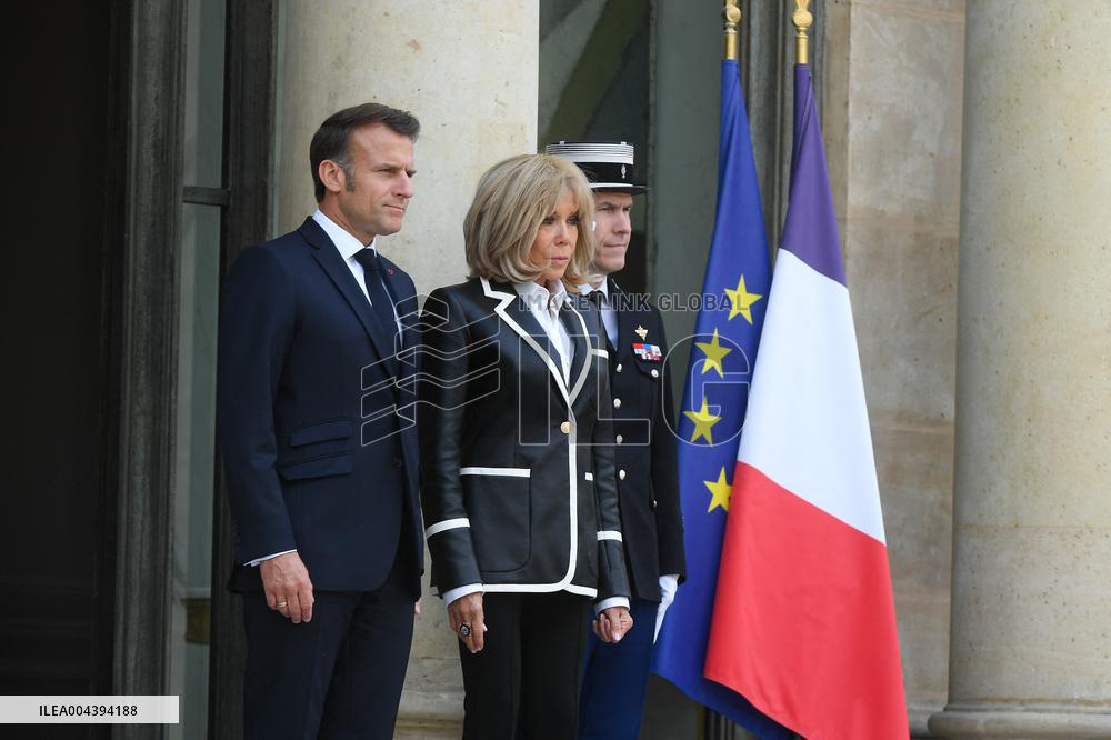 President Macron Hosts Ecuadorian President Daniel Noboa - Paris