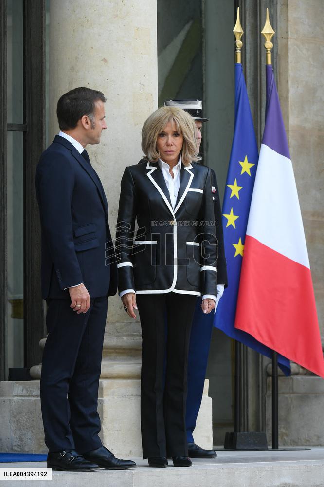 President Macron Hosts Ecuadorian President Daniel Noboa - Paris