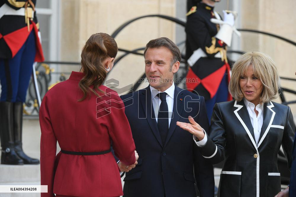 President Macron Hosts Ecuadorian President Daniel Noboa - Paris