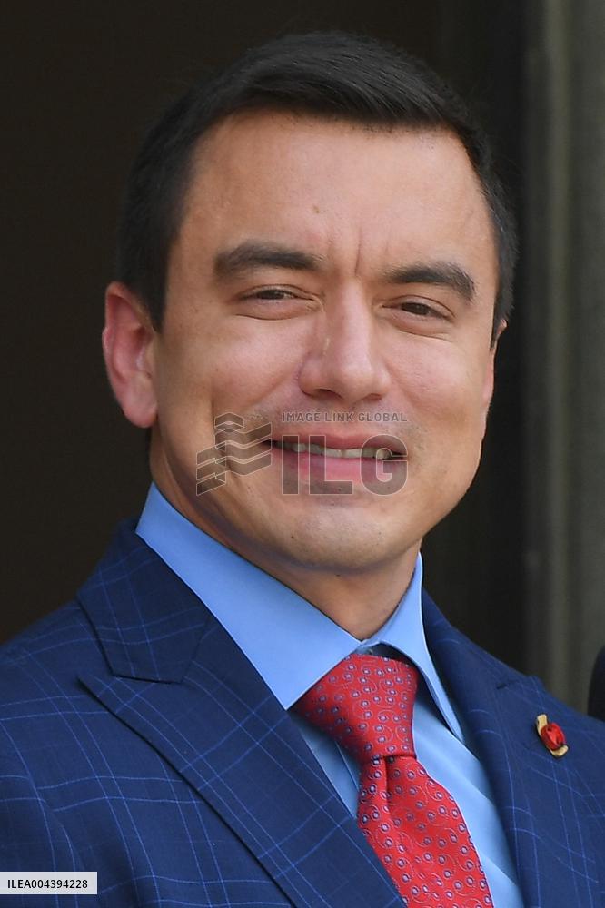 President Macron Hosts Ecuadorian President Daniel Noboa - Paris