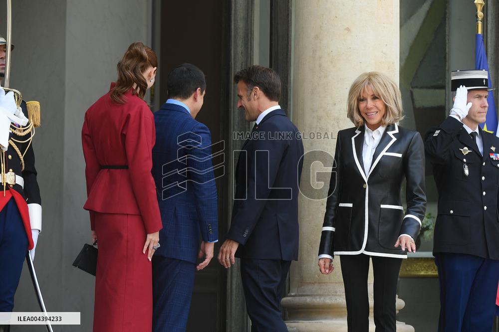 President Macron Hosts Ecuadorian President Daniel Noboa - Paris