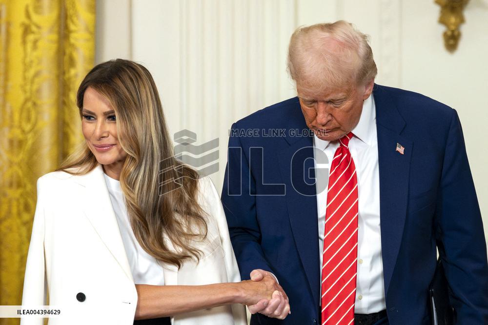 First Lady Melania Trump Hosts Military Mothers Event