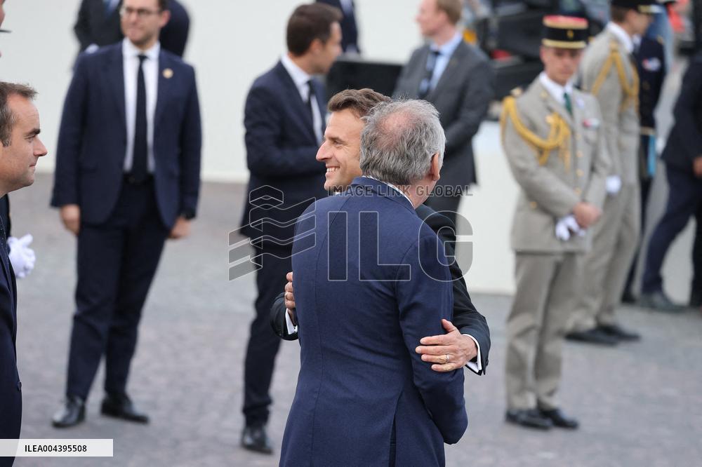President Macron At Tomb Of The Unknown Soldier Ceremony - Paris