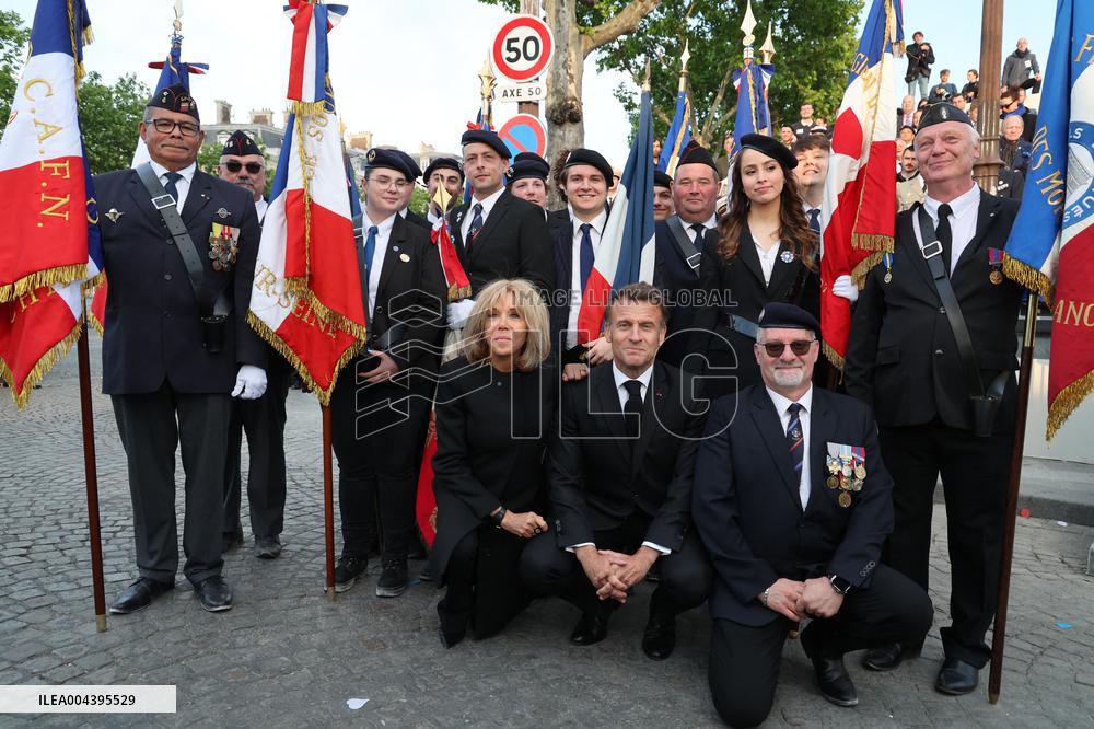 President Macron At Tomb Of The Unknown Soldier Ceremony - Paris