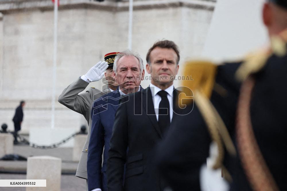 President Macron At Tomb Of The Unknown Soldier Ceremony - Paris
