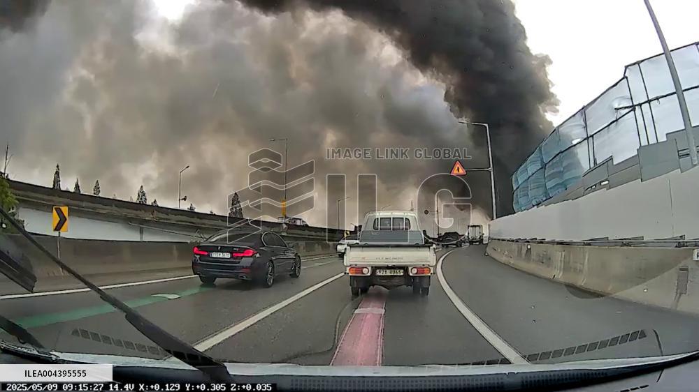 South Korea: Fire Breaks Out at Recycling Facility in Incheon