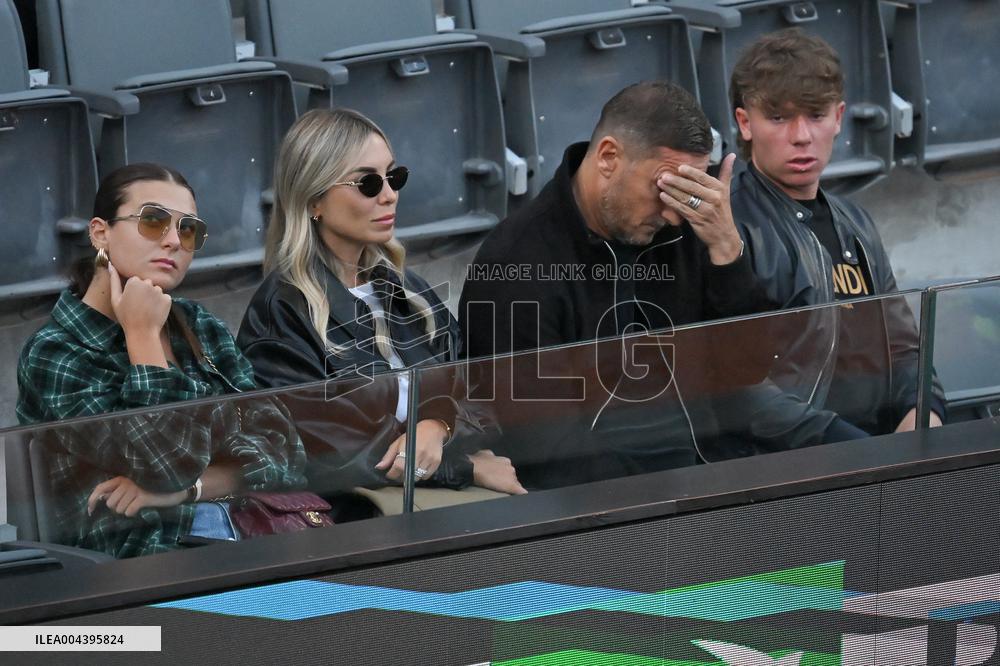 Francesco Totti with his partner Noemi Bocchi and his children Chanel and Cristian