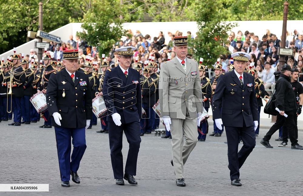 President Macron At Tomb Of The Unknown Soldier Ceremony - Paris