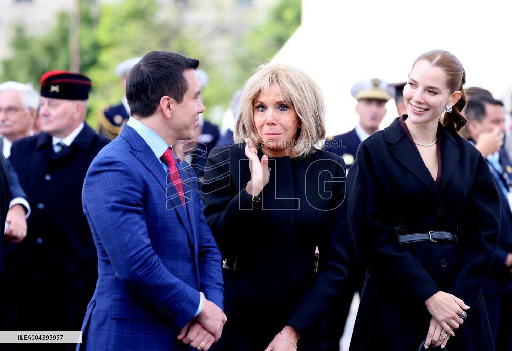 President Macron At Tomb Of The Unknown Soldier Ceremony - Paris