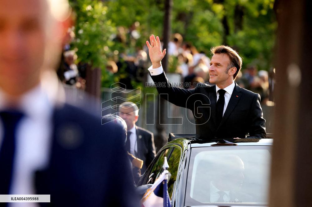 President Macron At Tomb Of The Unknown Soldier Ceremony - Paris