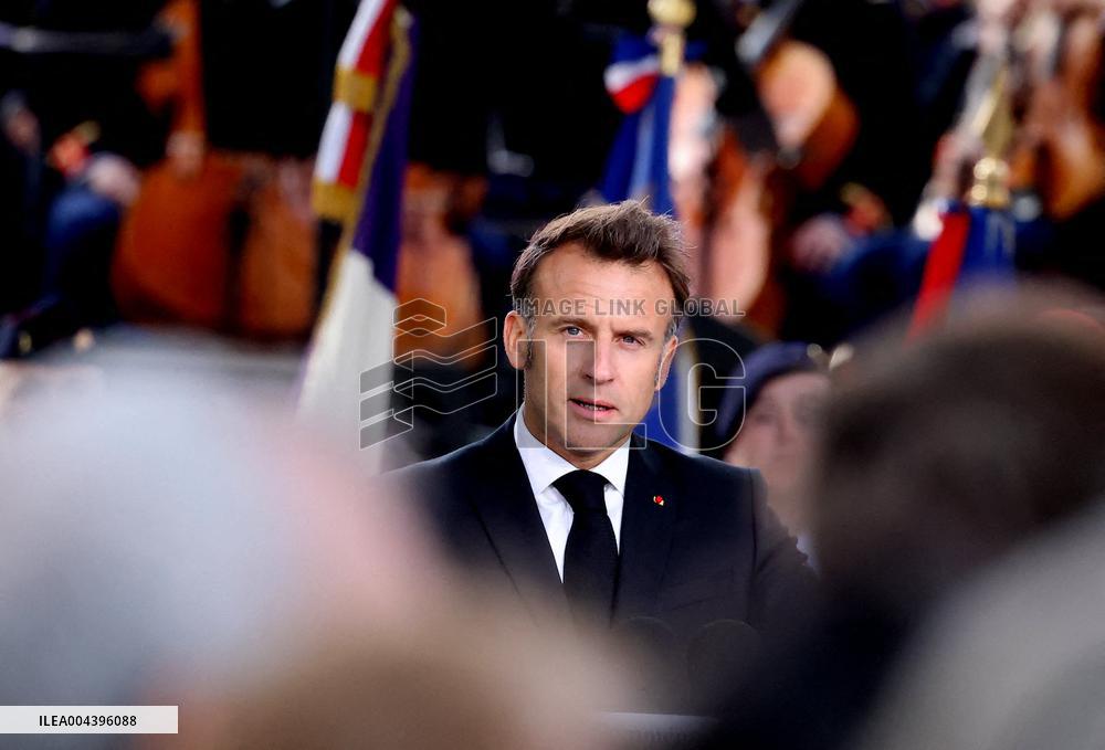 President Macron At Tomb Of The Unknown Soldier Ceremony - Paris