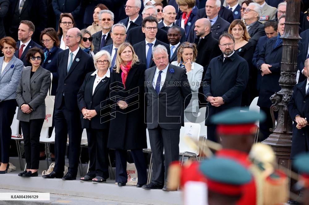 President Macron At Tomb Of The Unknown Soldier Ceremony - Paris
