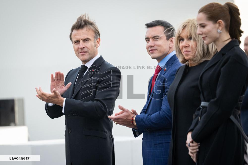 President Macron At Tomb Of The Unknown Soldier Ceremony - Paris