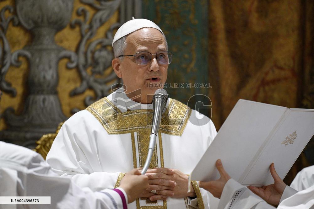 Pope Leo XIV Leads His First Mass At Sistine Chapel - Vatican