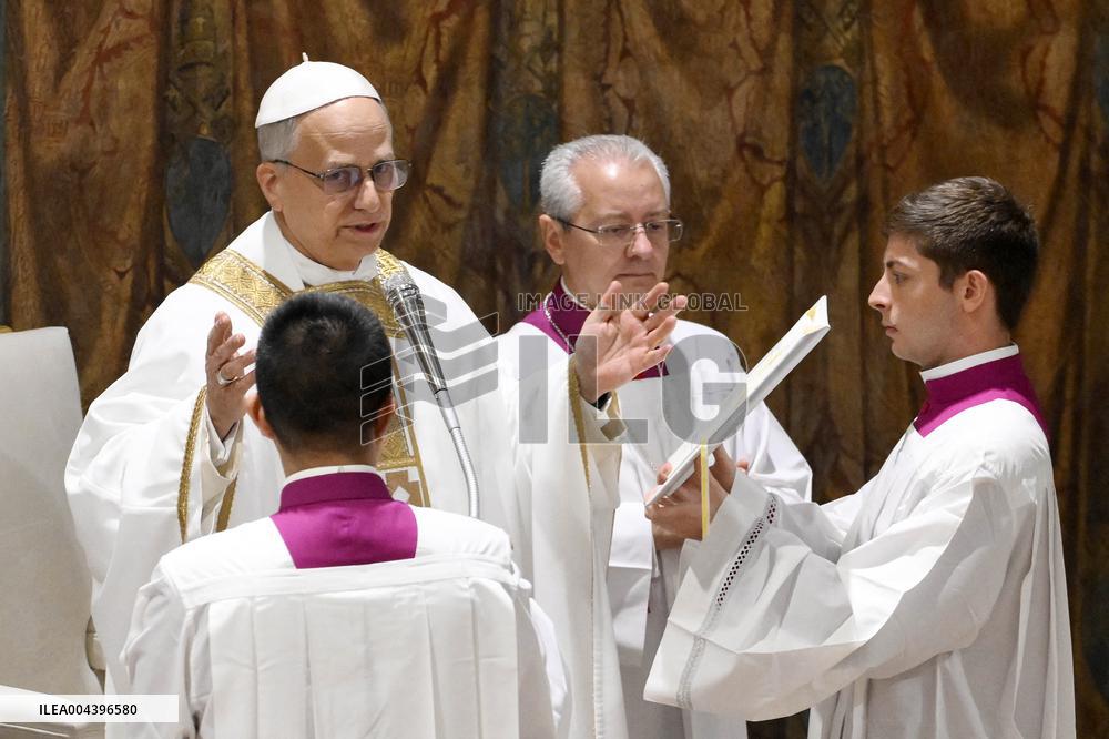 Pope Leo XIV Leads His First Mass At Sistine Chapel - Vatican