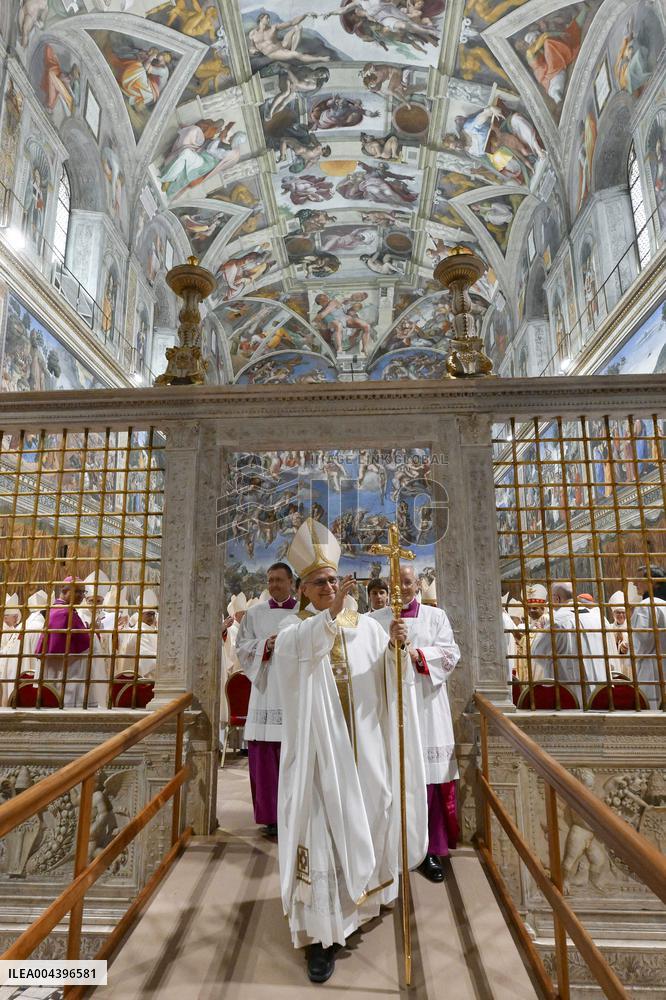 Pope Leo XIV Leads His First Mass At Sistine Chapel - Vatican