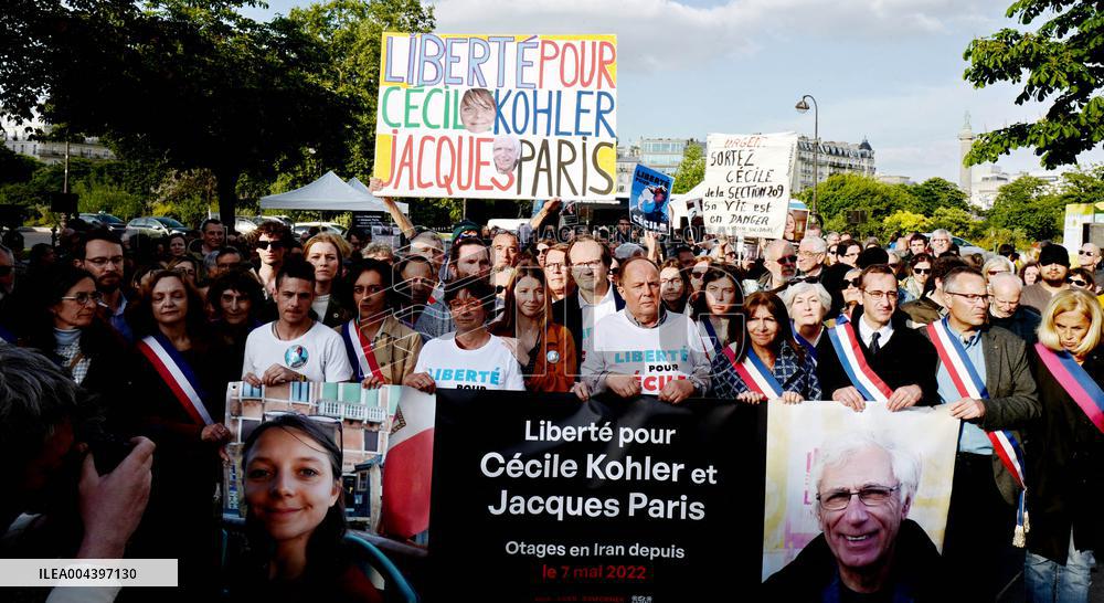 Rally In Support Cecile Kohler And Jacques Paris - Paris