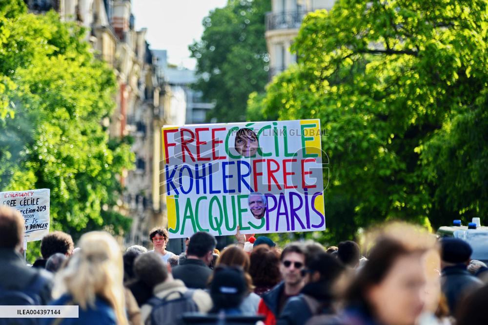 Rally In Support Cecile Kohler And Jacques Paris - Paris