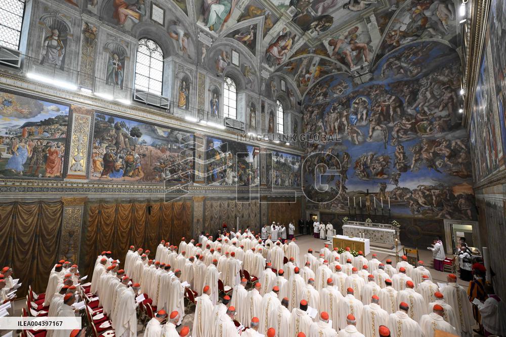 Pope Leo XIV Leads Mass with Cardinals at Sistine Chapel - Vatican