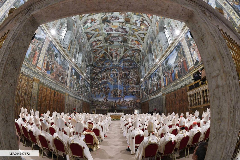 Pope Leo XIV Leads Mass with Cardinals at Sistine Chapel - Vatican