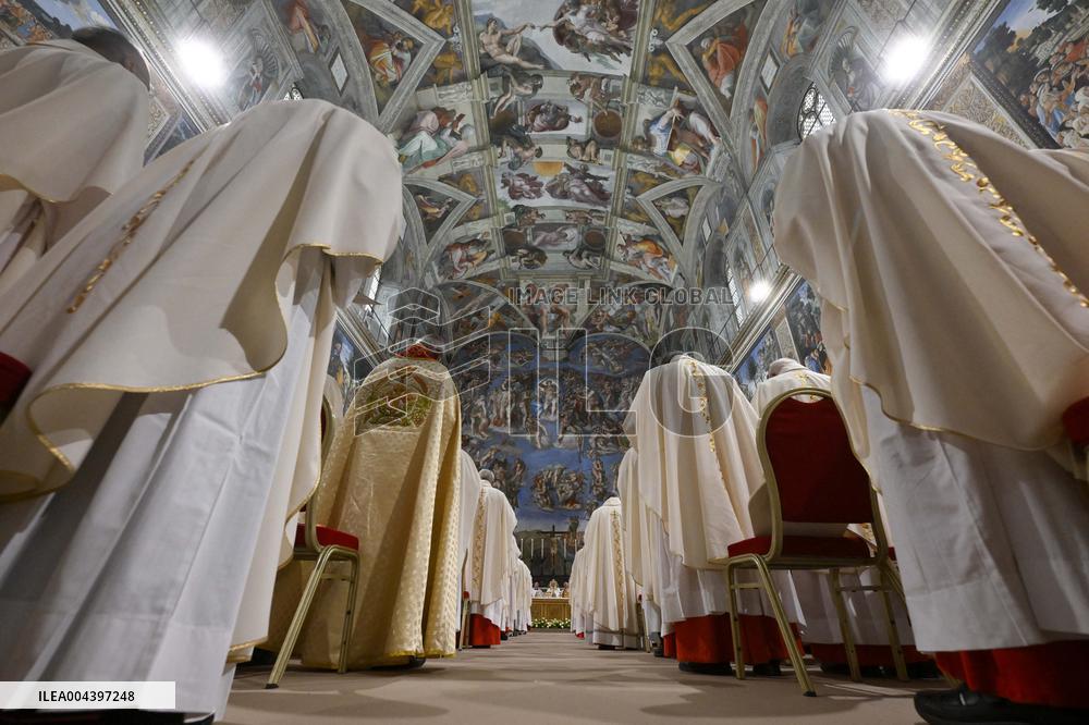 Pope Leo XIV Leads Mass with Cardinals at Sistine Chapel - Vatican