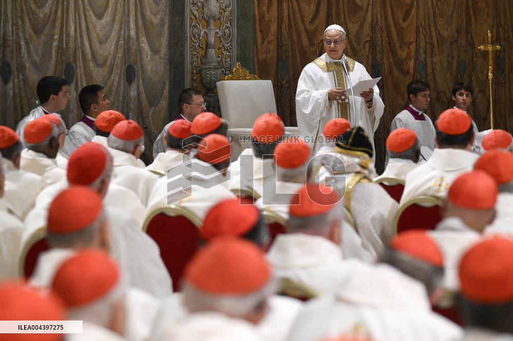 Pope Leo XIV Leads His First Mass At Sistine Chapel - Vatican
