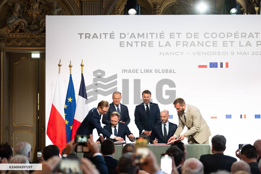 Signing of the treaty French-Polish Friendship and Strategy Pact between in Nancy