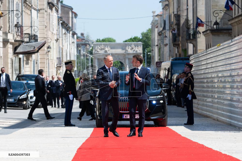 Emmanuel Macron Meets Donald Tusk - Nancy