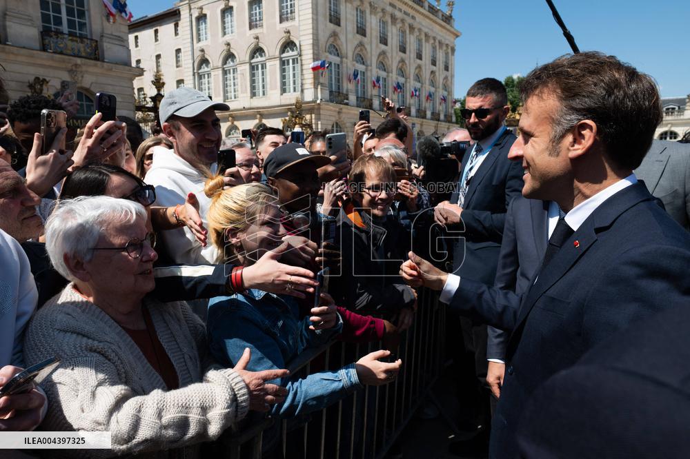 Emmanuel Macron Meets Donald Tusk - Nancy