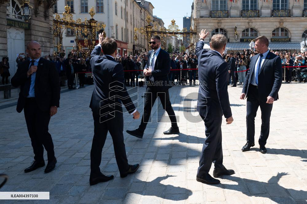 Emmanuel Macron Meets Donald Tusk - Nancy