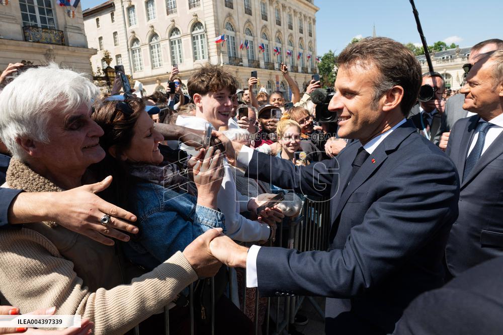 Emmanuel Macron Meets Donald Tusk - Nancy
