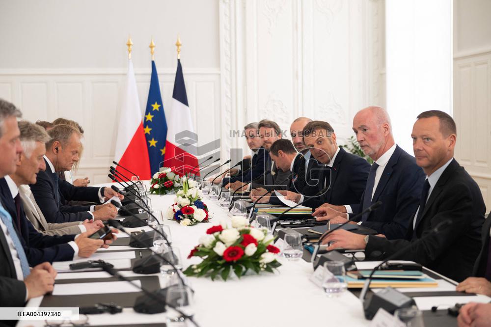 Emmanuel Macron Meets Donald Tusk - Nancy