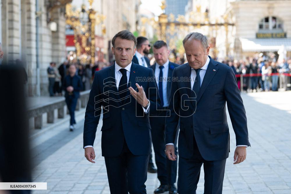 Emmanuel Macron Meets Donald Tusk - Nancy