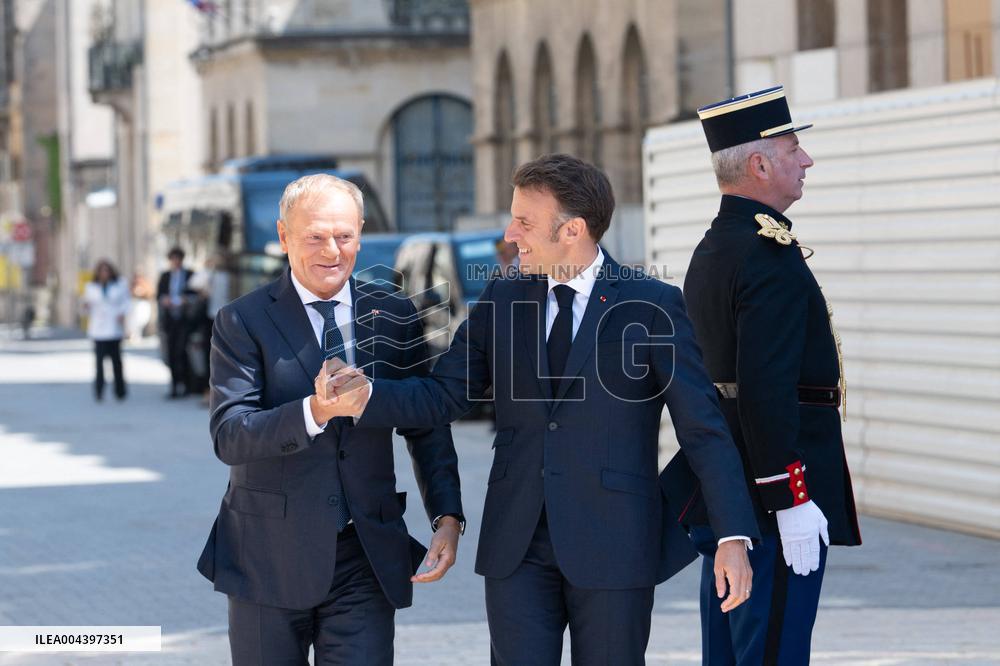 Emmanuel Macron Meets Donald Tusk - Nancy