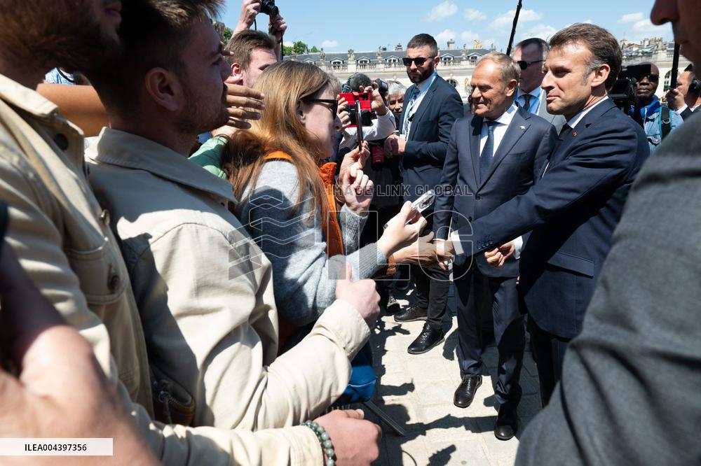 Emmanuel Macron Meets Donald Tusk - Nancy